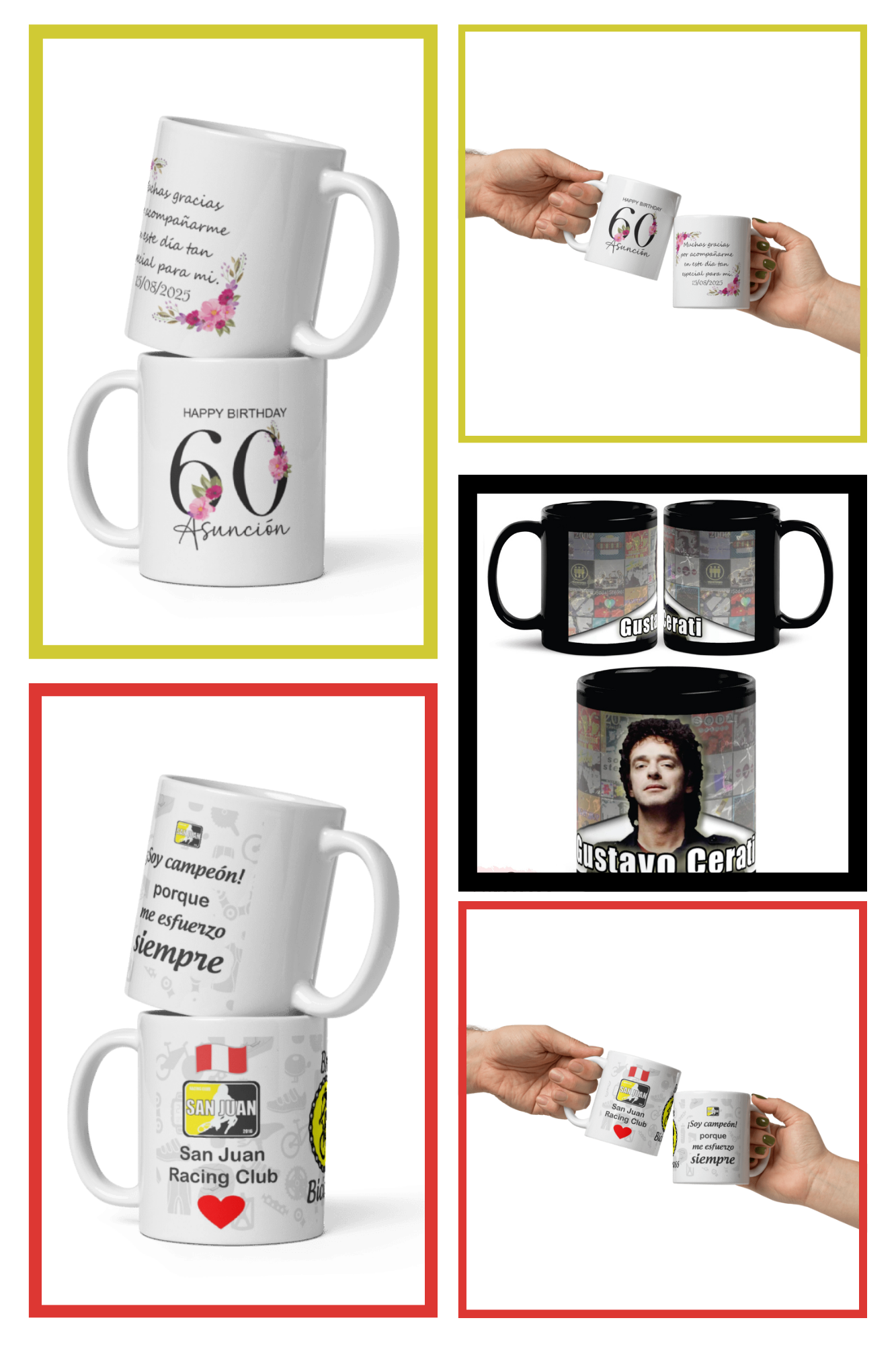 Taza sublimada. Personalizada